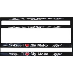 Number Plate Frame I Love My Moko