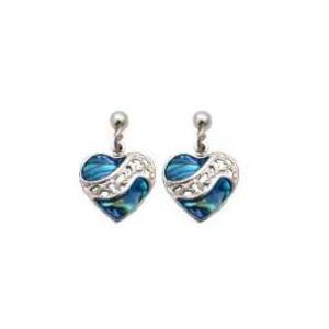 Paua Earrings Heart
