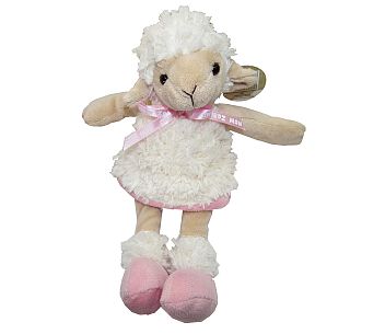 Lamb Doll with Pink Bow
