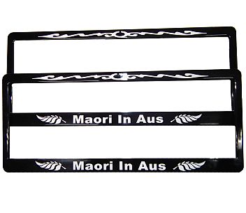 Number Plate Frame Maori in Aus 2pk