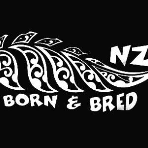 Maori Style NZ Born and Bred White Car Sticker