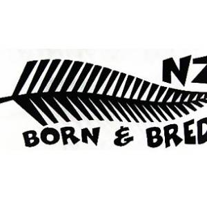 NZ Born and Bred Black Car Sticker