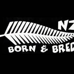 NZ Born and Bred White Car Sticker