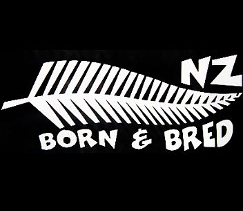 NZ Born and Bred White Car Sticker