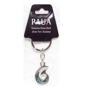 Paua Keyring Fish Hook Closed