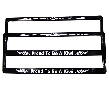 Number Plate Frame Proud To Be A Kiwi 2pk