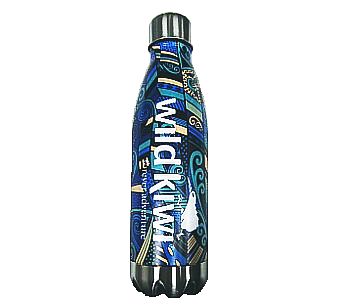 Wild Kiwi Drink Bottle Blue Maori Design 500ml