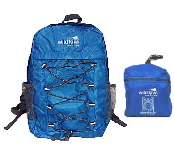 Wild Kiwi Packable Backpack Blue