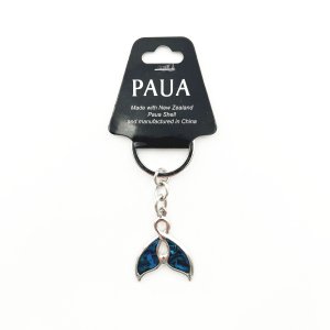 Paua Keyring Whale Tail