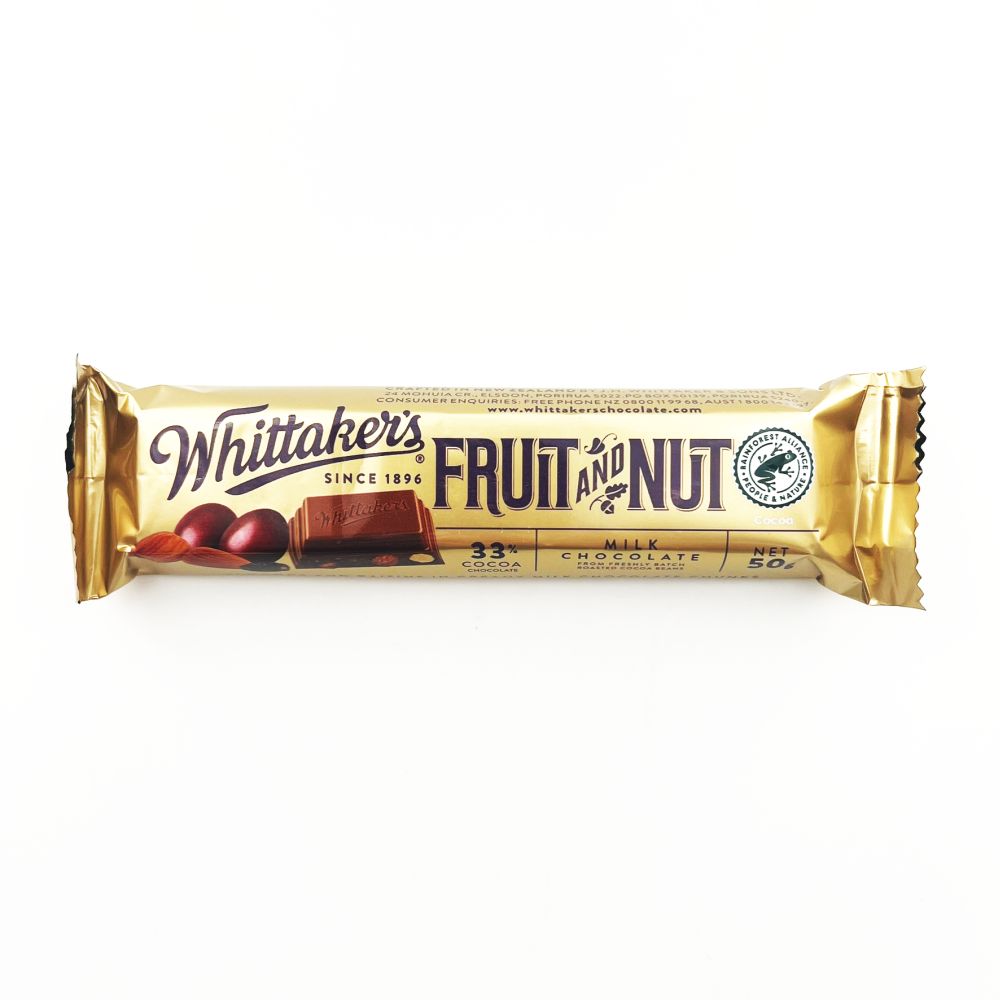 Whittakers Fruit and Nut 50g